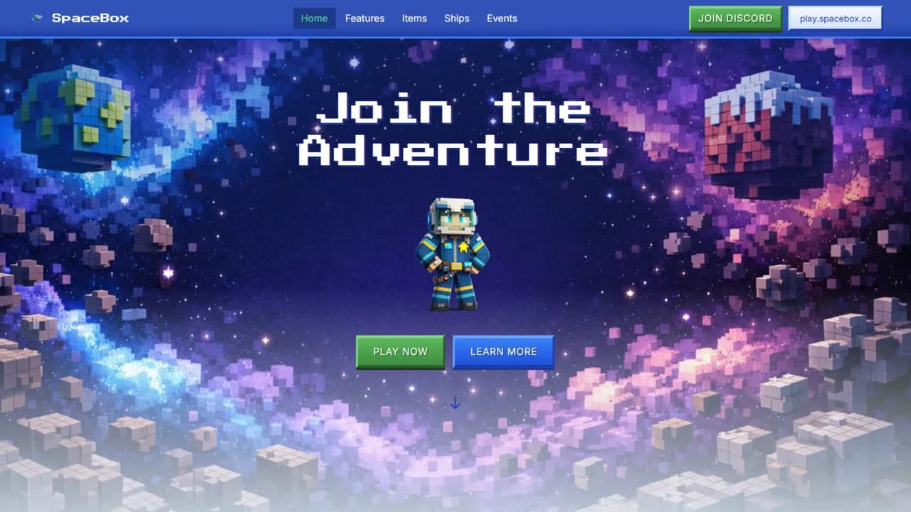 Minecraft Website Prototype 02 - screenshot 1